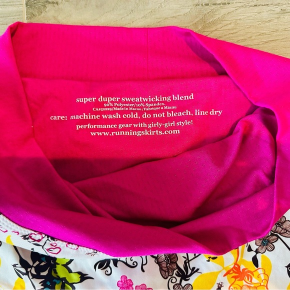 Running Skirts Pink Floral Skirt w Briefs Size 3 Medium Pickleball Golf - Picture 3 of 6